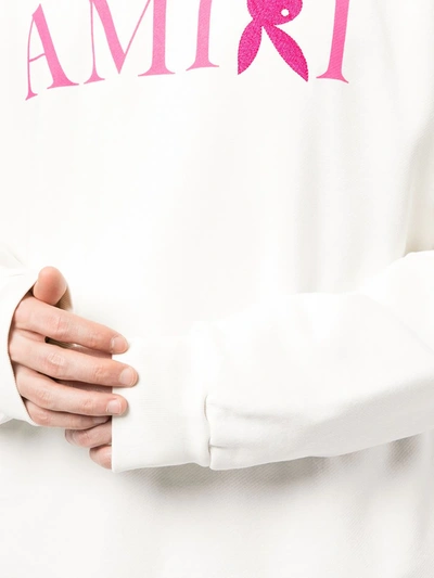 Shop Amiri Logo-print Sweatshirt In 白色