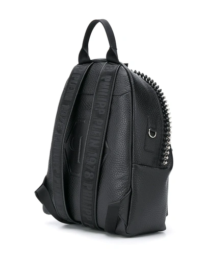 Shop Philipp Plein Studded Logo Backpack In Black