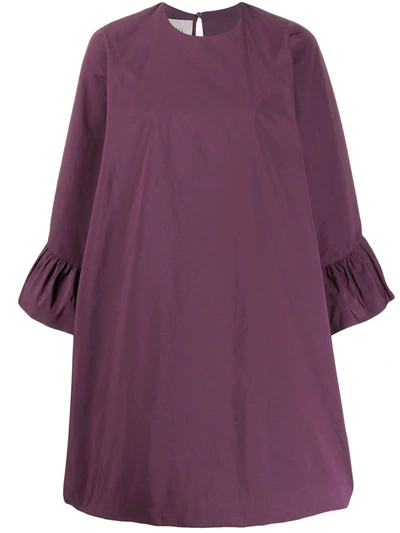 Shop Valentino Oversized Shift Dress In Purple