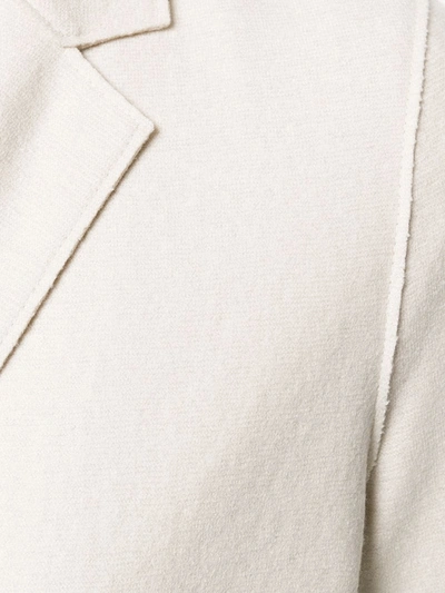 Harris Wharf London Concealed Fastening Elongated Coat In Neutrals