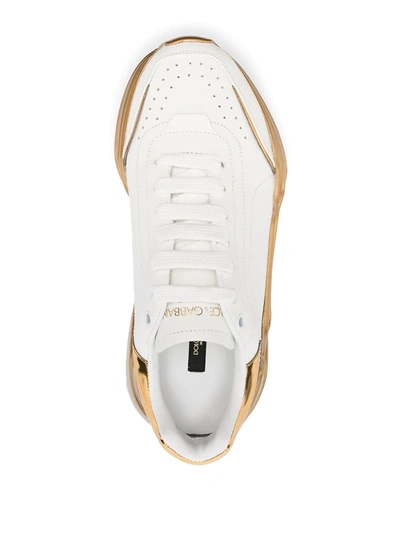 Shop Dolce & Gabbana Daymaster Lace-up Sneakers In White
