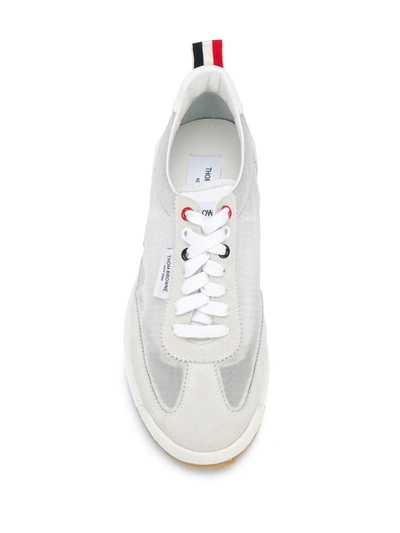 Shop Thom Browne Tech Runner Low-top Sneakers In White