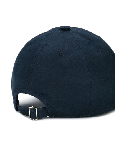 Shop Thom Browne Cotton Twill Baseball Cap In Blue