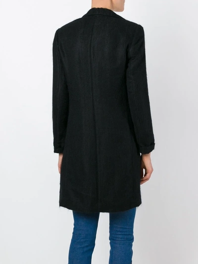 Pre-owned Romeo Gigli Vintage Asymmetric Style Coat In Black