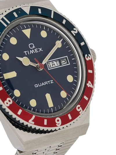 Shop Timex Q Reissue 38mm Watch In Silver