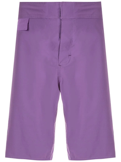 Shop Amir Slama Plain Swim Shorts In Purple