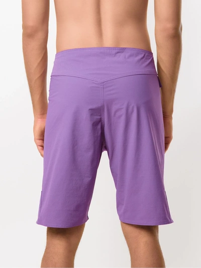 Shop Amir Slama Plain Swim Shorts In Purple