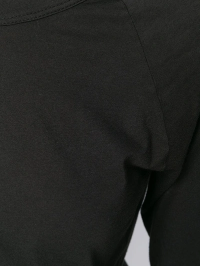 Shop Nili Lotan Longsleeved Fitted T-shirt In Black