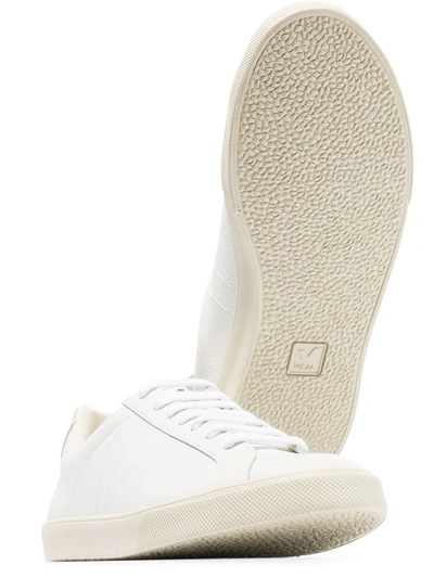 Shop Veja Esplar Low-top Leather Sneakers In White