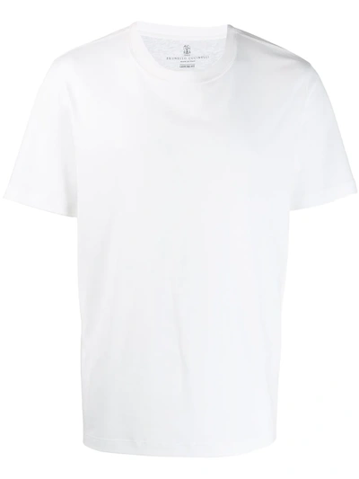 BRUNELLO CUCINELLI 弹力针织T恤 - 白色
