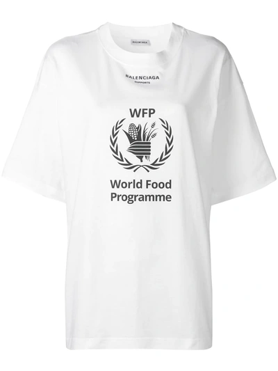 Shop Balenciaga World Food Programme T-shirt In White