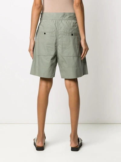 Shop Isabel Marant Étoile Zayna Belted Shorts In Green