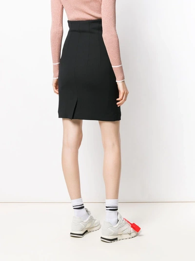 Shop Off-white High-waist Pencil Skirt In Black