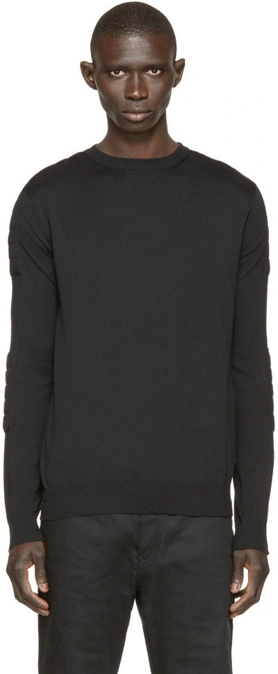 Balmain Moto Panel Sleeve Sweatshirt In Black