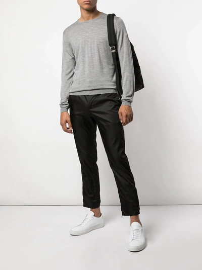 Shop John Smedley Crew Neck Jumper In Grey