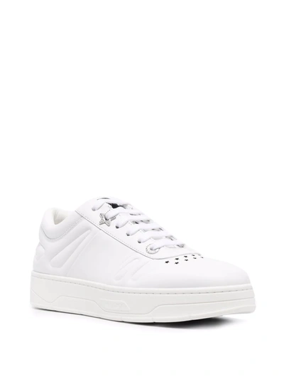 Shop Jimmy Choo Hawaii Low-top Sneakers In White
