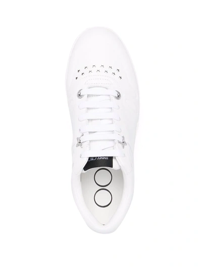 Shop Jimmy Choo Hawaii Low-top Sneakers In White