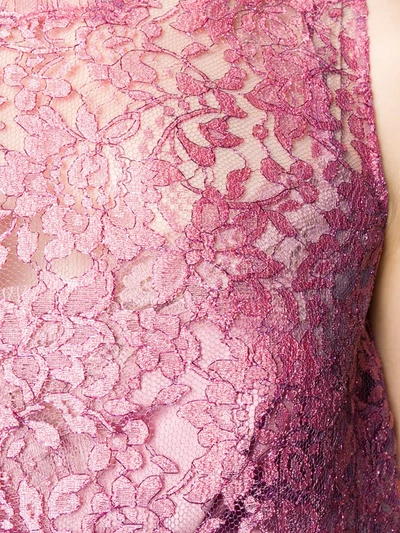 Shop Dolce & Gabbana Floral Lace Sleeveless Blouse In Pink