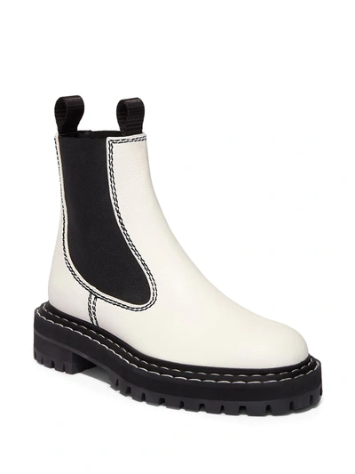 Shop Proenza Schouler Two-toned Chelsea Boots In White