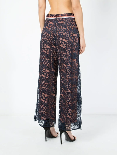 Shop Peter Pilotto Lace Patch Overlay Trousers In Black