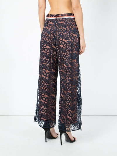 Peter Pilotto Lace Patch Overlay Trousers In Black