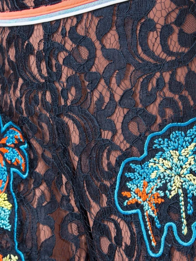 Peter Pilotto Lace Patch Overlay Trousers In Black