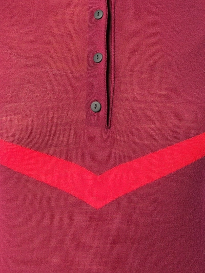 Cashmere In Love Jean Knitted Polo Shirt In Red