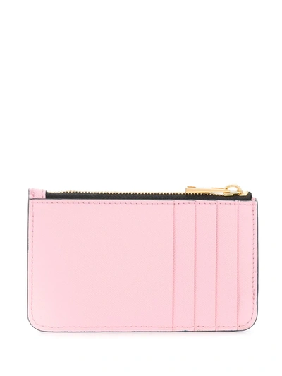 Shop Marni Top-zip Cardholder In Pink