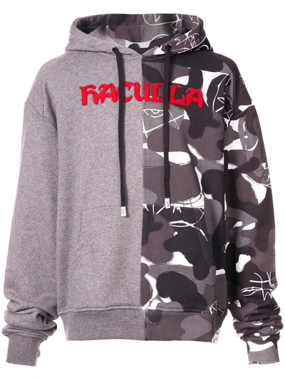 Haculla Block Camouflage Cotton Hoodie In Grey