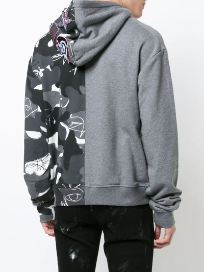 Haculla Block Camouflage Cotton Hoodie In Grey