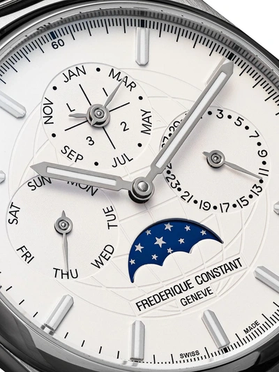 Shop Frederique Constant Highlife Perpetual Calendar 41mm In Silver