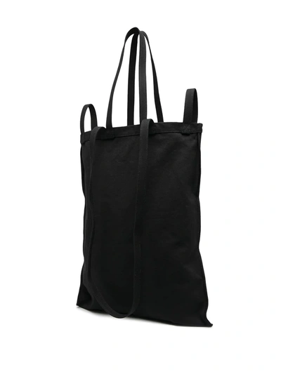 Shop Mm6 Maison Margiela Logo Print Tote Bag In Black