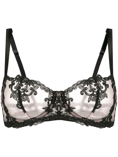 Shop Fleur Of England Onyx Balcony Bra In Black