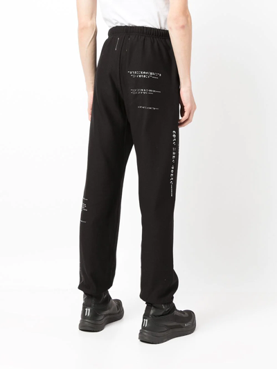 Takahiromiyashita The Soloist Slogan-print Track Pants In 黑色
