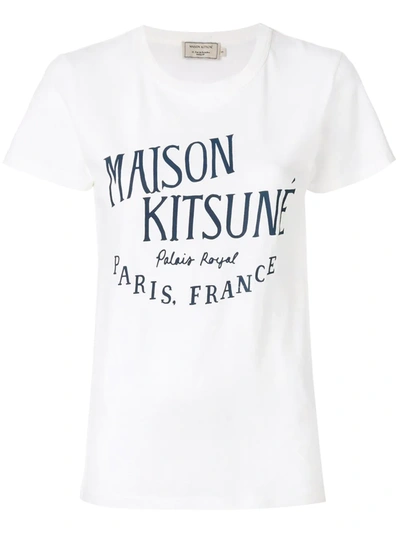 Shop Maison Kitsuné Palais Royal T-shirt In White