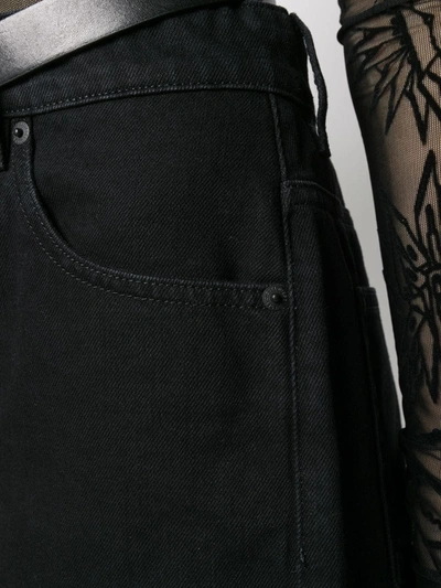 Shop Diesel Super Denim Mini Skirt In Black