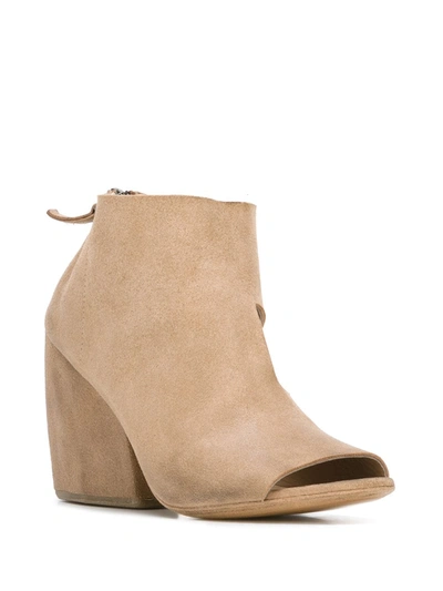 Shop Marsèll Open-toe Ankle Boots In Neutrals