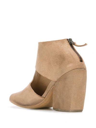 Shop Marsèll Open-toe Ankle Boots In Neutrals