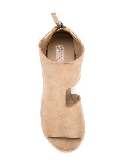 Shop Marsèll Open-toe Ankle Boots In Neutrals