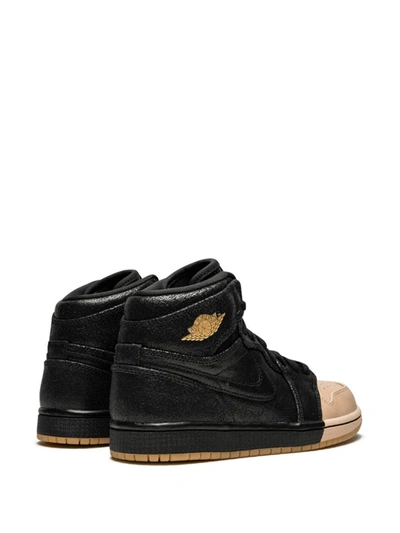 Shop Jordan Air  1 Retro High P Sneakers In Black