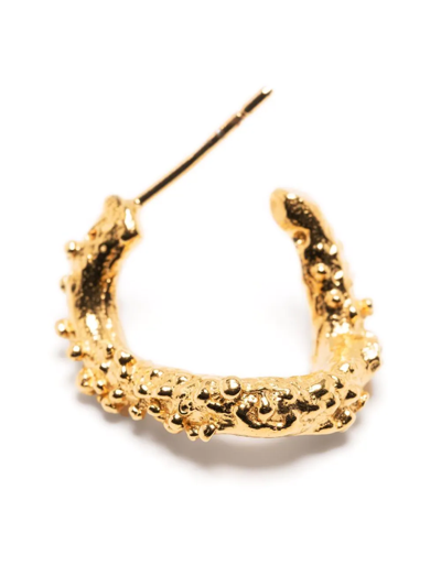 Shop Alighieri The Rocky Terrain Hoop Single Earring In Gold