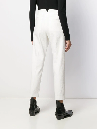 Shop Haider Ackermann Cropped Corduroy Trousers In White