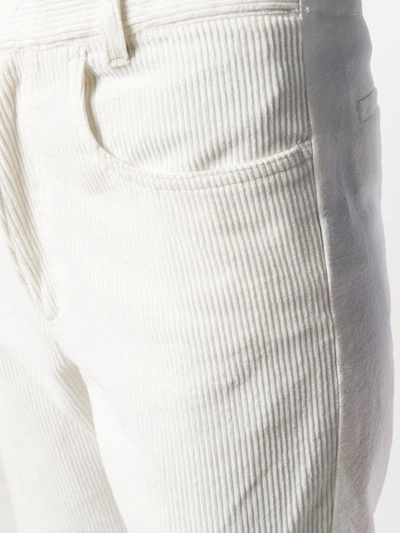 Shop Haider Ackermann Cropped Corduroy Trousers In White