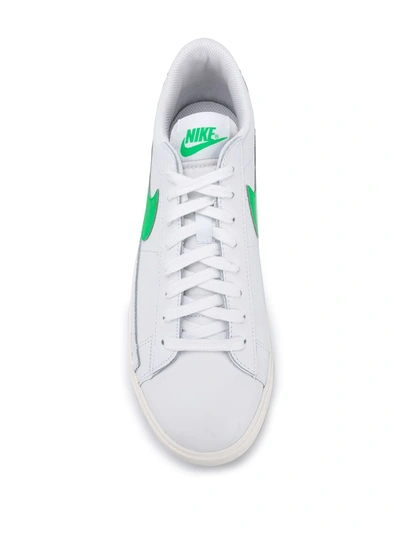 Shop Nike Low Leather Blazer Sneakers In White