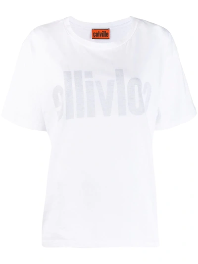 Shop Colville Logo Print T-shirt In White