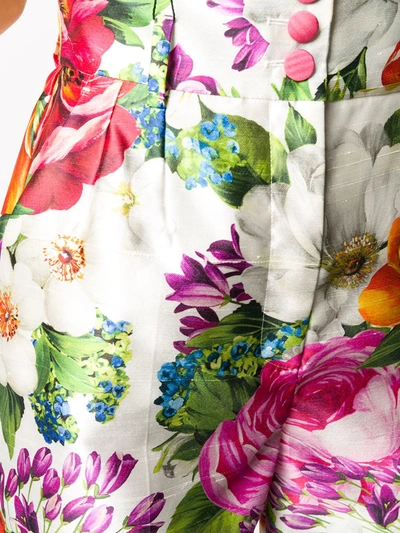 Shop Dolce & Gabbana Floral Print Shorts In White
