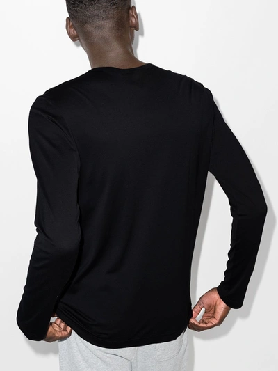 Shop Sunspel Long Sleeve T-shirt In Black