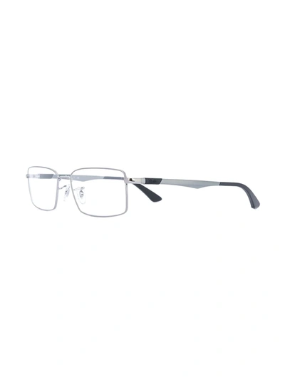 Shop Ray Ban Square Shaped Glasses In Metallic