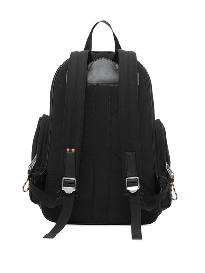 Shop Burberry Nevis Logo Printed Backpack In Black