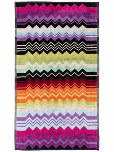 Missoni Giacomo 2 Piece Bath And Hand Towel Set In Schwarz